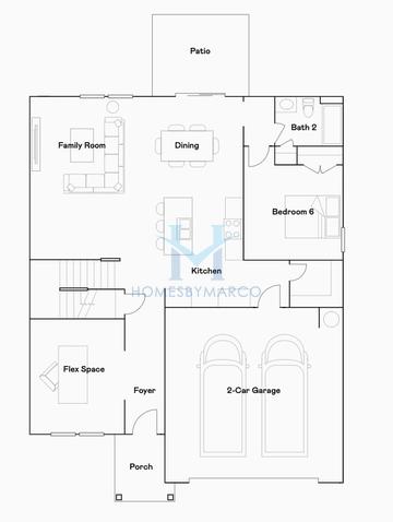 Photos of the Roswell model in the Banks at Planter's Ridge subdivision in Kathleen, GA