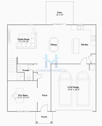 Photos of the Portland model in the Timber Ridge subdivision in Douglasville, GA