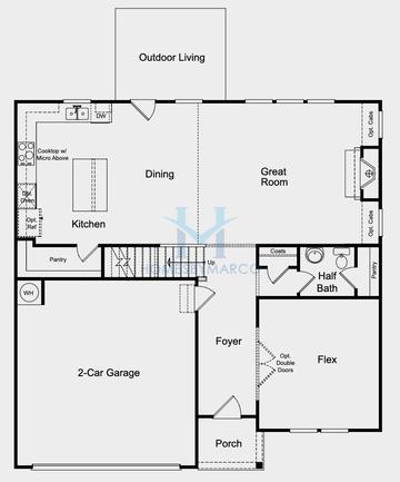 Photos of the Kirkwood model in the Falls Creek subdivision in Flowery Branch, GA