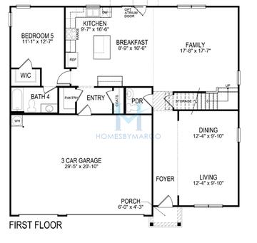Photos of the Mansfield model in the The Hamptons at Riverwood subdivision in Dallas, GA