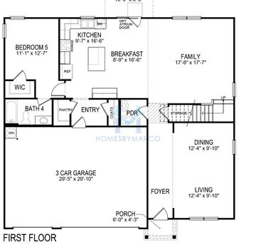 Photos of the Mansfield model in the Thompson Ridge subdivision in Dallas, GA