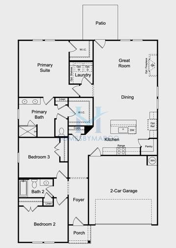 Photos of the Moreland model in the Heritage River subdivision in Euharlee, GA