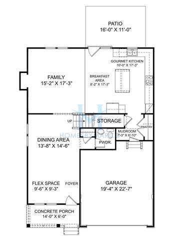 Davis model in Madison at Buice Lake, Acworth, GA, built by Stanley Martin Homes