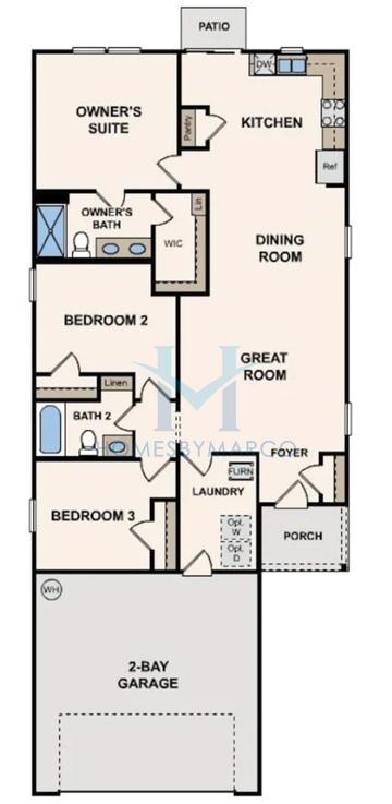 Photos of the Tadmor model in the Pinehurst subdivision in Dublin, GA