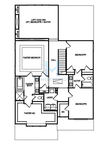 Creekwood model in Hemingway, Flowery Branch, GA, built by Walker Anderson Homes