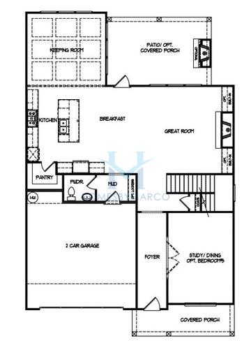 Photos of the Birch model in the Hemingway subdivision in Flowery Branch, GA