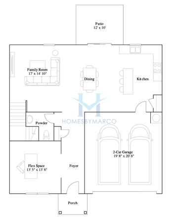 Photos of the Portland model in the Peeksville Landing subdivision in Locust Grove, GA