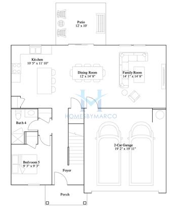 Photos of the Oakland model in the Peeksville Landing subdivision in Locust Grove, GA