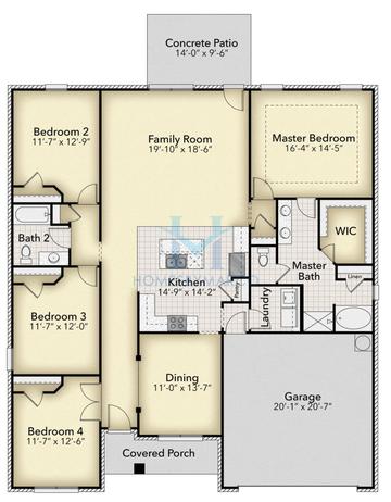 2100 model in Habersham Meadows, Demorest, GA, built by Adams Homes