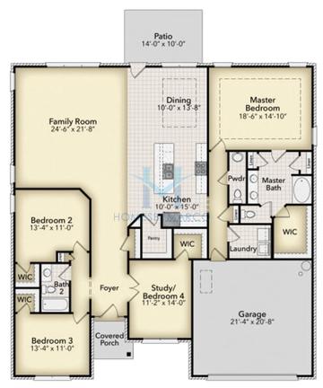 Photos of the 2421 model in the Park Place subdivision in Bowdon, GA