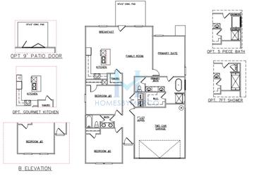 Photos of the Burton model in the Jones Crossing subdivision in Hogansville, GA