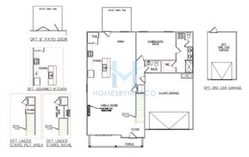 Photos of the Avery model in the Woodlands Preserve subdivision in Jackson, GA