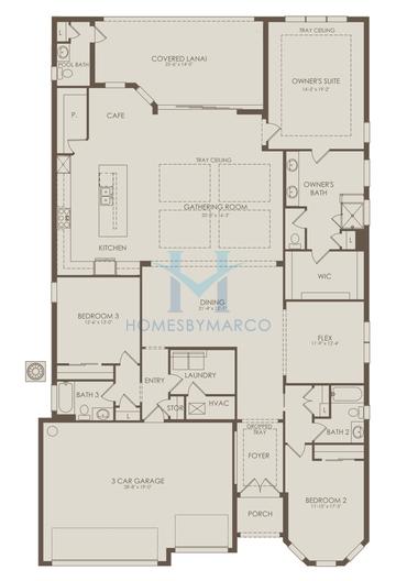 Photos of the Layton model in the Verdana Village subdivision in Estero, FL