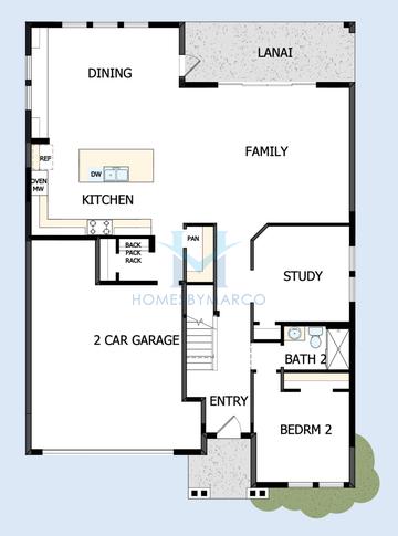 Hillis model in John's Lake North, Clermont, FL, built by David Weekley Homes