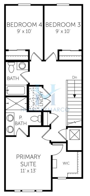 Mariner model in North Beach Townhomes, Jacksonville Beach, FL, built by Dream Finders Homes