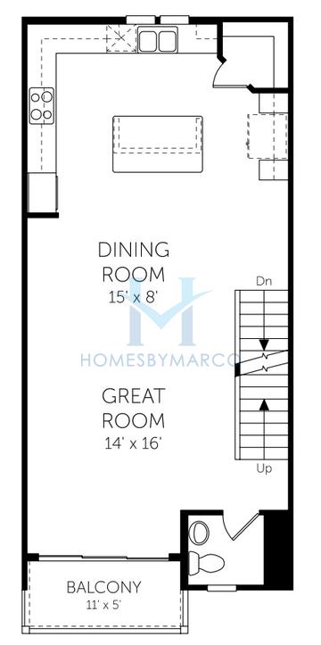 Neptune model in North Beach Townhomes, Jacksonville Beach, FL, built by Dream Finders Homes