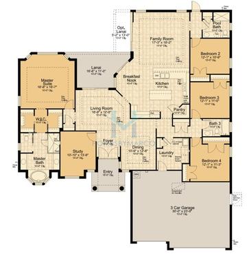 Photos of the Palermo model in the Hidden Ridge subdivision in New Port Richey, FL