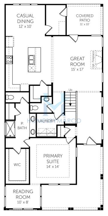 Kiawah model in Arbor Village, Matthews, NC, built by Dream Finders Homes