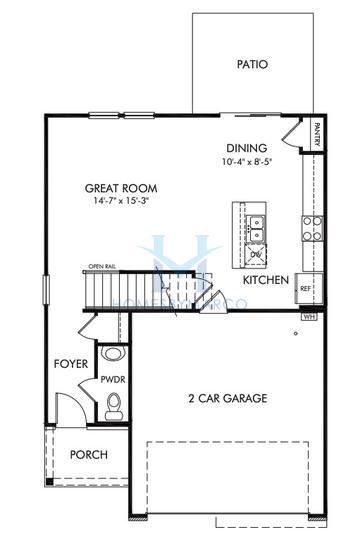 Edenton model in Calico Creek, Cherryville, NC, built by Meritage Homes
