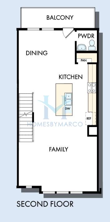 Finney model in Central Living at Craig, Charlotte, NC, built by David Weekley Homes