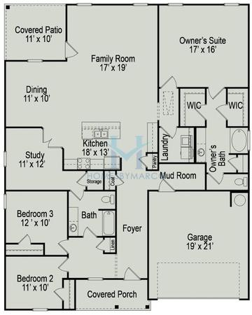 Photos of the Avondale model in the Cedar Meadows subdivision in Monroe, NC