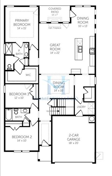 Oceana II model in Cottages at Indian Trail West, Indian Trail, NC, built by Dream Finders Homes