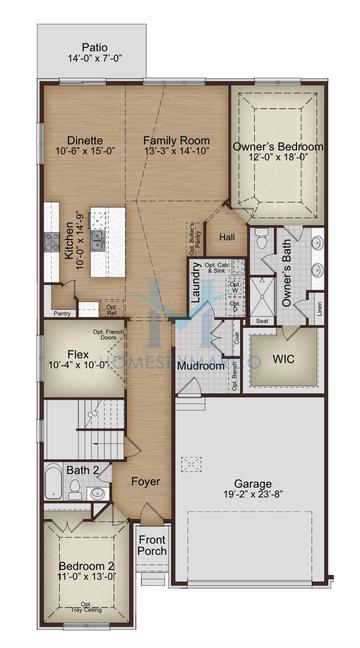 Verona model in Villas at Rolling Meadows, Lemont, IL, built by Beechen & Dill Homes, Inc.