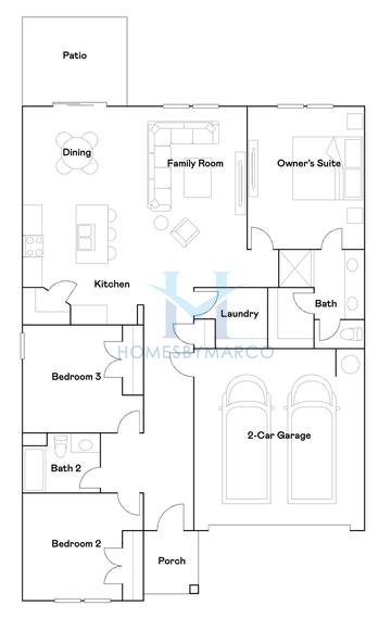 Photos of the Dover model in the The Orchard subdivision in Perry, GA