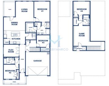 Photos of the Dover II model in the Oak Ridge Meadows subdivision in Locust Grove, GA