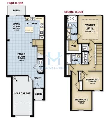 Photos of the Carter model in the Liberty Station Townhomes subdivision in Orange City, FL