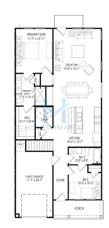 Hawthorne model in Harmony Walk, Cartersville, GA, built by Windsong Properties