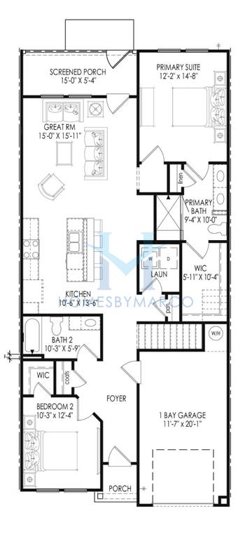 Mimosa model in Harmony Walk, Cartersville, GA, built by Windsong Properties