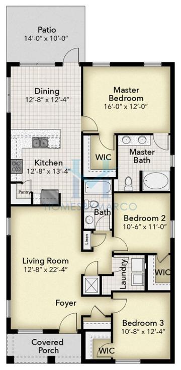 Photos of the 1539 model in the Rolling Hills subdivision in Bell, FL