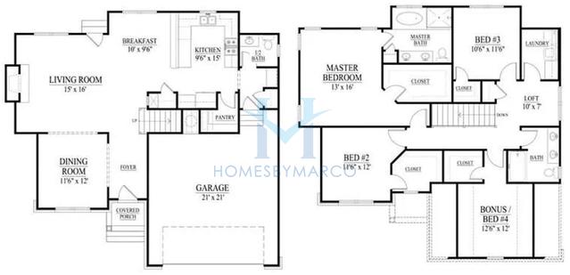 Photos of the Mallard model in the Poplar Cove subdivision in Concord, NC