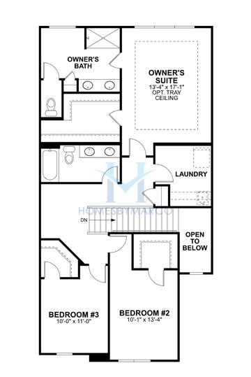 Teagan model in The Townes at Barclay, Lincolnshire, IL, built by M/I Homes