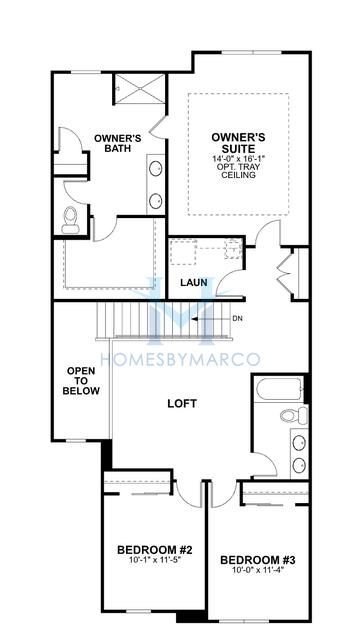 Walker model in The Townes at Barclay, Lincolnshire, IL, built by M/I Homes