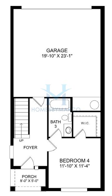 Archer model in Westchase Station Townhomes, Tampa, FL, built by Stanley Martin Homes