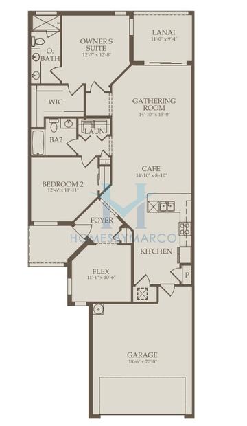 Photos of the Sealine model in the Gatherpoint subdivision in Ave Maria, FL