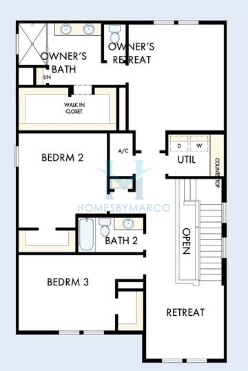 Photos of the Marco model in the Persimmon Place subdivision in Wesley Chapel, FL