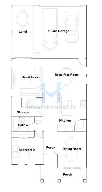 Photos of the Glenwood II model in the Springhead Lakes 40s subdivision in St. Cloud, FL