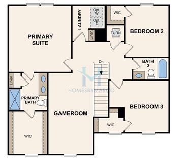 Photos of the Ellington model in the The Ridge at Twin Rivers subdivision in Covington, GA