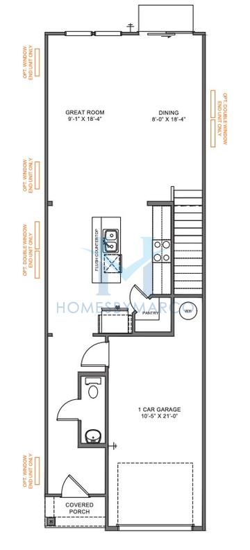 Lynwood model in Clark Village Townhomes, Charlotte, NC, built by True Homes
