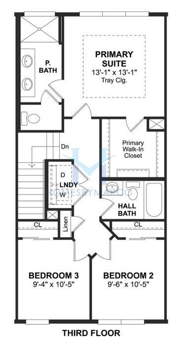 Cape May model in Townes at Northlake, Oviedo, FL, built by K. Hovnanian Homes
