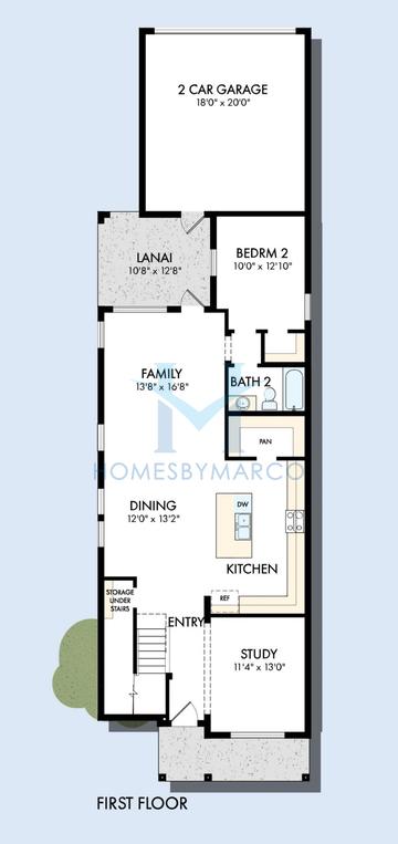 Nagle model in Palmeras at Crosspraire, St. Cloud, FL, built by David Weekley Homes