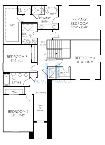 Rosewood model in The Palms at Waterford Lakes, Orlando, FL, built by Dream Finders Homes