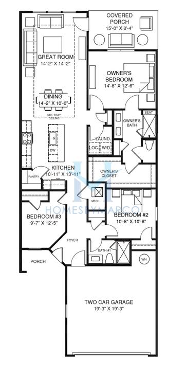 Beechwood model in Northridge Villas, Spring Hill, FL, built by Ryan Homes