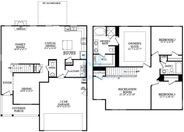 Photos of the Milton model in the Berewick subdivision in Charlotte, NC