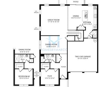 Rochelle model in The Palms at Venetian Bay, New Smyrna Beach, FL, built by Ryan Homes