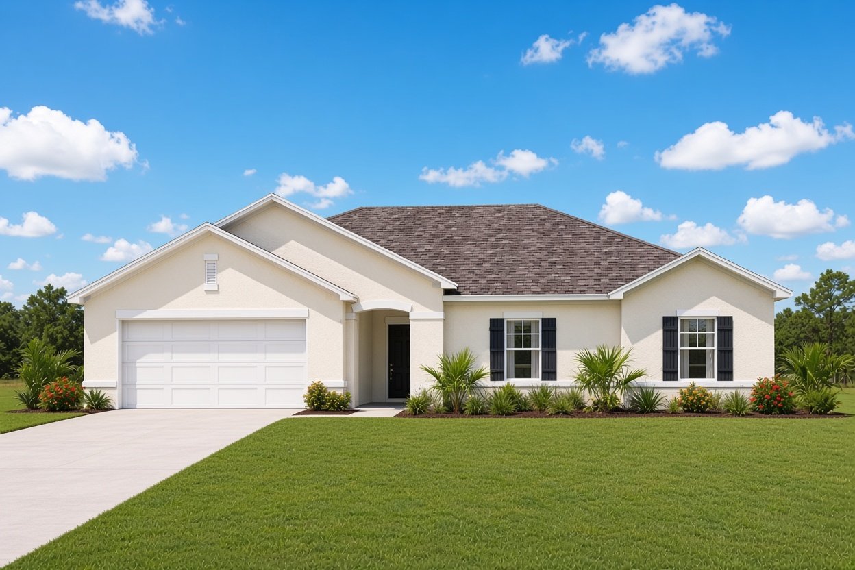 Coryell model in Grand Oaks on Lake Damon, Avon Park, FL, built by Century Communities
