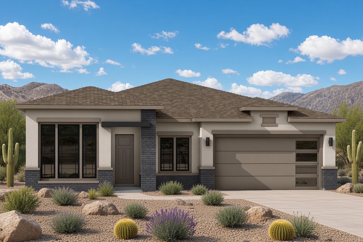 Saltbush model in Main Street District at Verrado, Buckeye, AZ, built by David Weekley Homes